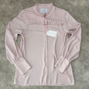 Elegant Pink Ruffled Blouse Evys Tree